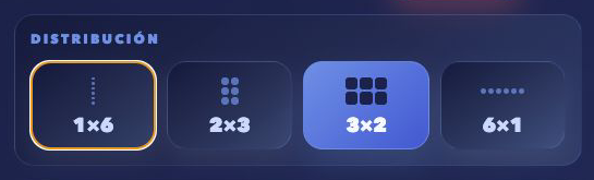 Individual arrangement selector with four layout URLs