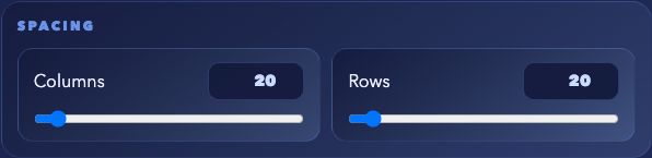 Individual column and row gap controls